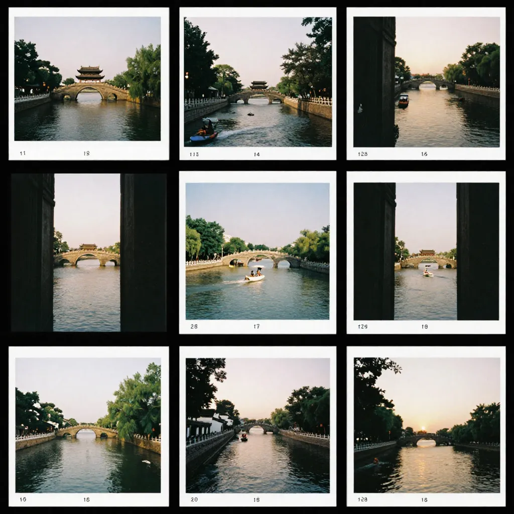 Curated photo album pages