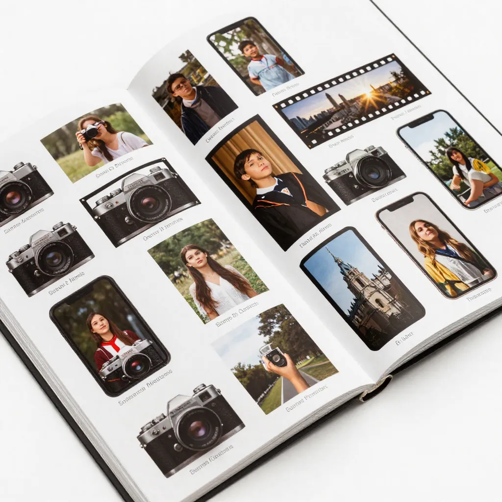 Digital photo album spread layout